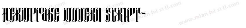 Hermitage Modern Script字体转换